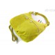 Klasyczny worek na ramię ,zamki suwaki XL A4 Shopper bag zamsz naturalny żółta W345GL2