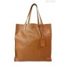 Duży pojemny worek Shopper bag na ramię A4 Vera Pelle Camel GL46C