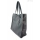 Duży pojemny worek Shopper bag na ramię A4 Vera Pelle Szary Grafit GL46G