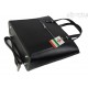 Włoska skórzana klasyczna torebka na ramię Vera Pelle ,format A4, Czarna VBZ66N