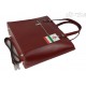 Włoska skórzana klasyczna torebka na ramię Vera Pelle ,format A4, Czerwony VBZ66R