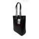 Duży shopper bag na ramię Vera Pelle , Włoska skórzana torba Czarna SBKB11N