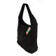 Zamszowy worek , Włoska skórzana torba xl a4 Czarny shopper bag W356N