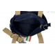 Miękki zamszowy worek na ramię ,pojemny Włoski shopper Vera Pelle ,Granatowy W234BS