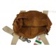 Miękki zamszowy worek na ramię ,pojemny Włoski shopper Vera Pelle ,Camel W234C