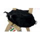 Miękki zamszowy worek na ramię ,pojemny Włoski shopper Vera Pelle ,Czarna W234N