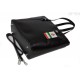 Klasyczna Włoska torebka skórzana na ramię mieści A4 ,Vera Pelle , Czarna MVN14N