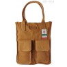 Duży Włoski worek Vera Pelle ,pojemna torba ,kieszenie Camel BY44C2