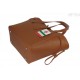 Pakowna włoska torebka skórzana na ramię mieści A4 ,Vera Pelle , Camel BKL25C