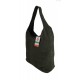 Zamszowy worek , Włoska skórzana torba xl a4 Zielony shopper bag W356V