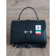 Włoski duży kuferek ,skórzana torba mieści A4 Vera Pelle Czarna KVP45N