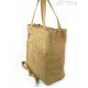 Shopper bag Vera Pelle gruby zamsz aksamitny pojemny worek na ramię Camel SV55C