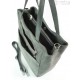Shopper bag Vera Pelle gruby zamsz aksamitny pojemny worek na ramię Szara SV55G