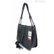 Shopper Bag dżety łańcuch frędzel duża pojemna torba na ramię czarna SB945N