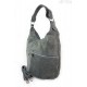 Klasyczny worek na ramię ,zamki suwaki XL A4 Shopper bag zamsz naturalny szara W345G